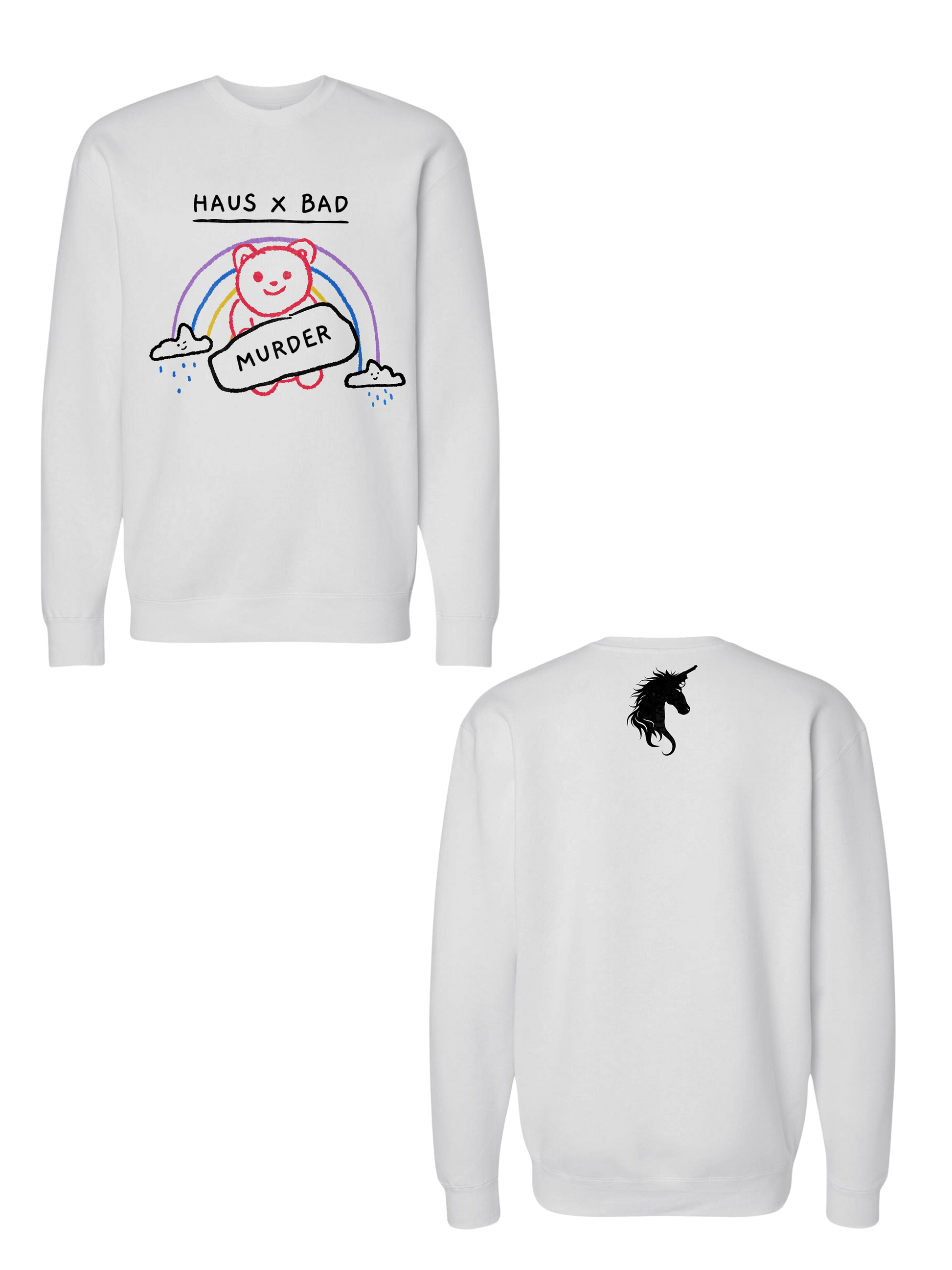 BAD Teddy Crewneck - Glitter Noir