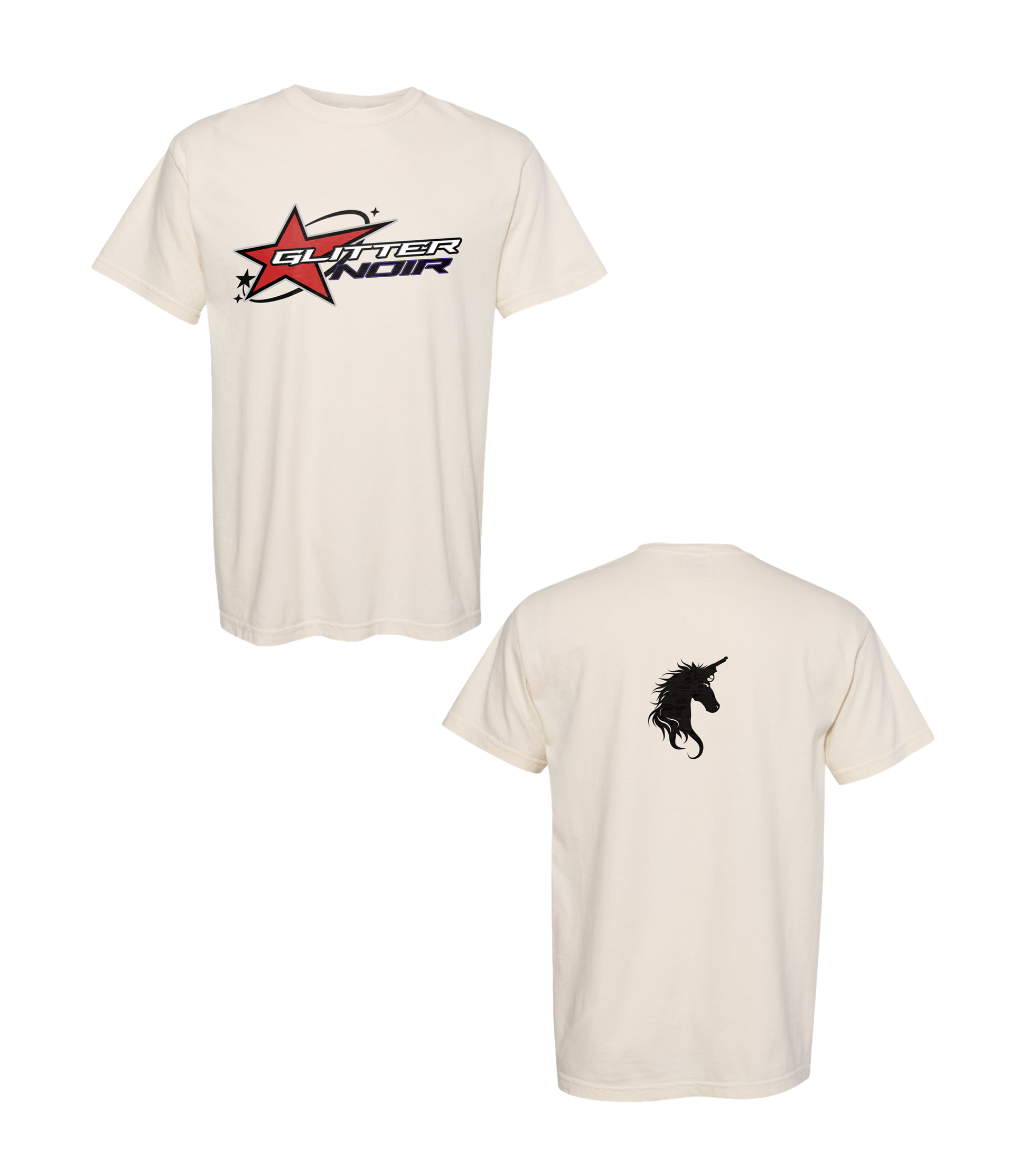 Y2K Tee - Glitter Noir