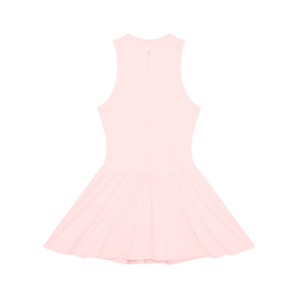 Women’s Ruched Sleeveless Full-Zip Dress
