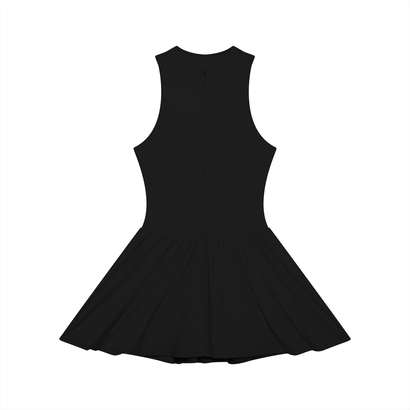 Women’s Ruched Sleeveless Full-Zip Dress
