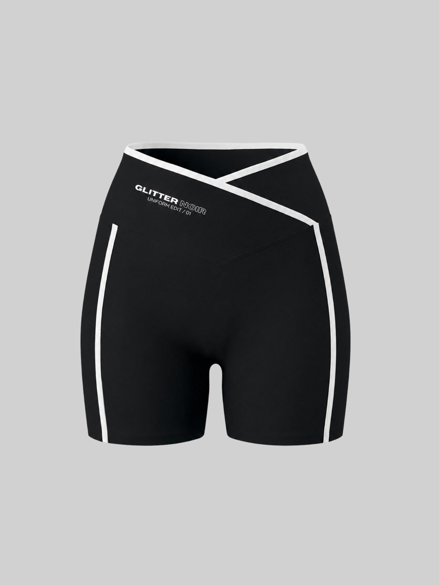 womens high waisted compressed yoga shorts