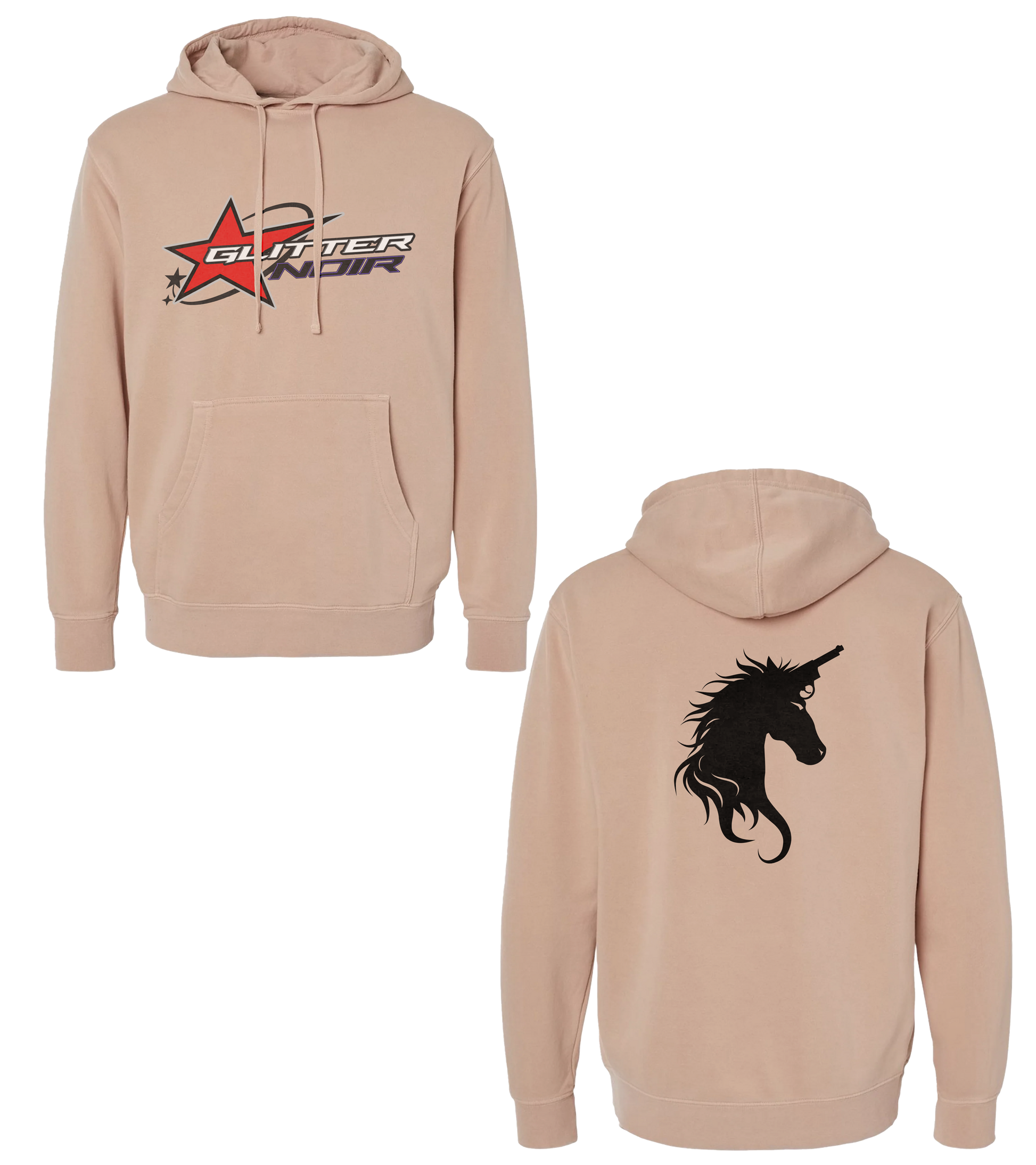 Y2K Noir Hoodie - Glitter Noir
