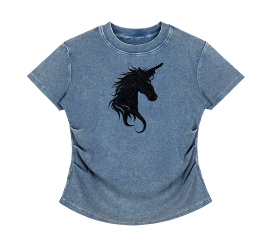 Vintage Washed Bodycon Tee