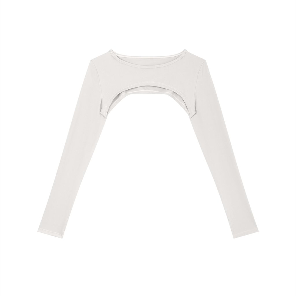 Women’s Cutout Long Sleeve Yoga Shrug - Glitter Noir