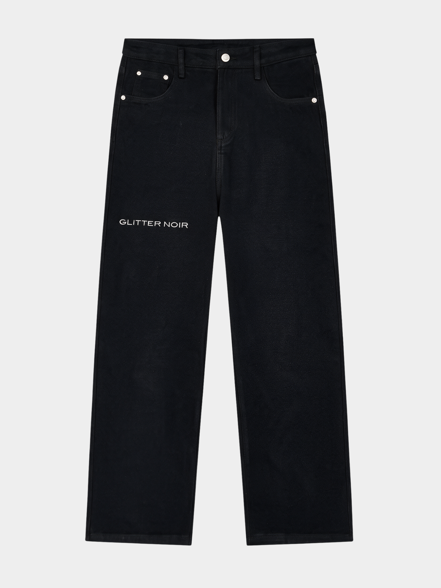 mens heavyweight black straight leg denim