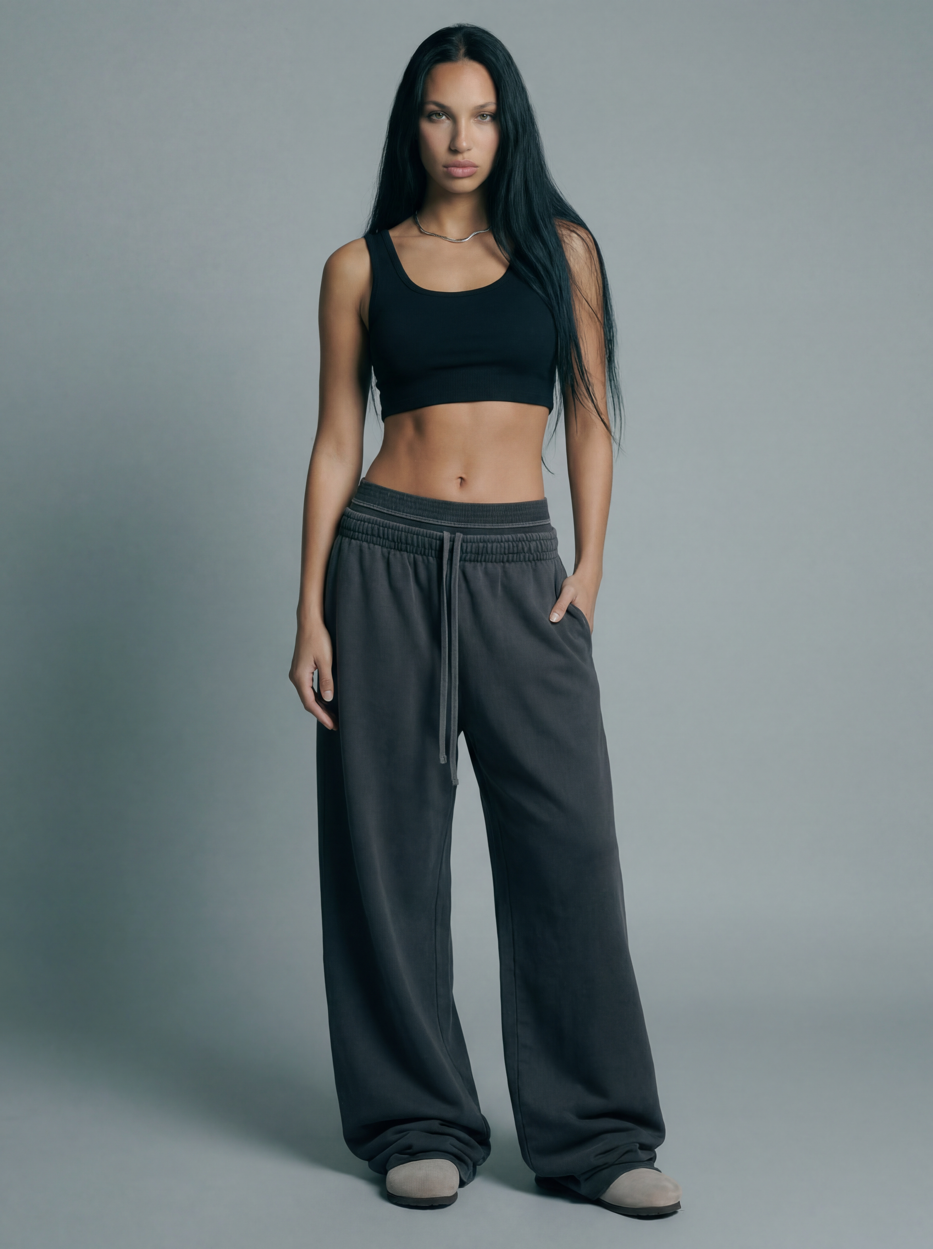 Illusion band sweats - Glitter Noir