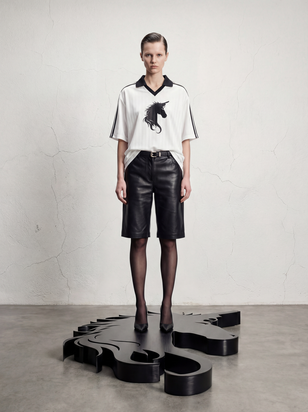 Contrast Jersey - Glitter Noir