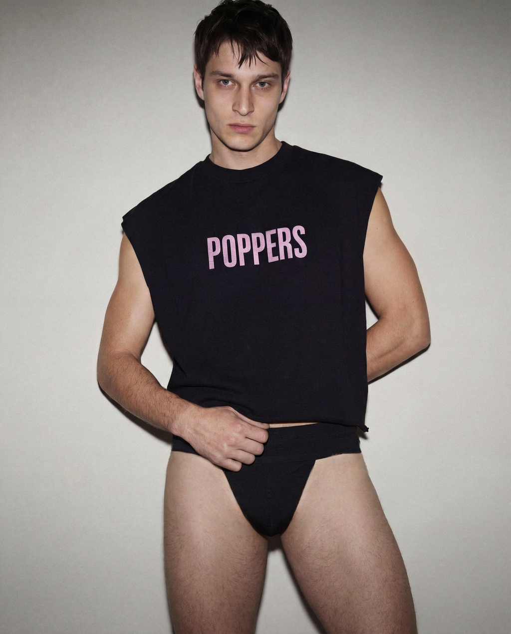 Poppers Sweater Tank - Glitter Noir